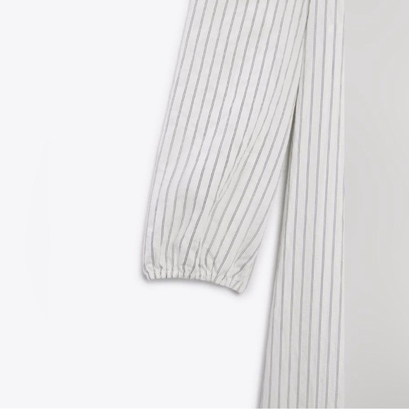 ZARA BOHO FLOWY LONG STRIPED DRESS - Picture 6 of 7